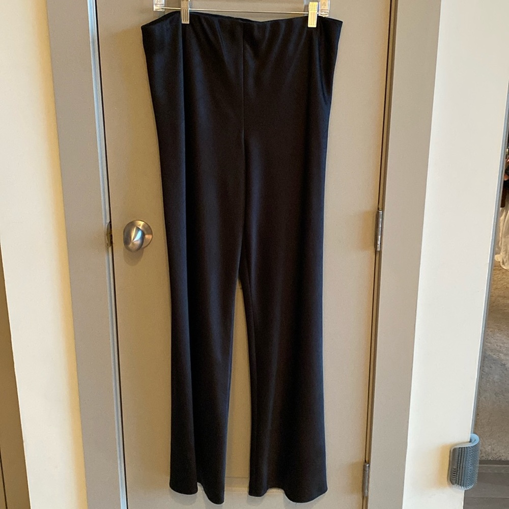 Bias cut black silk pants